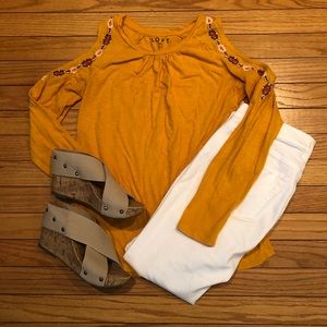 Loft cold shoulder shirt